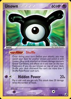 Unseen Forces Unown [X] Pokémon card
